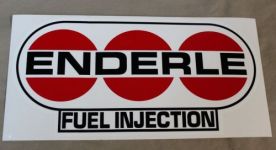 Enderle Fuel Injection Decals Large approx 5" x 9"
